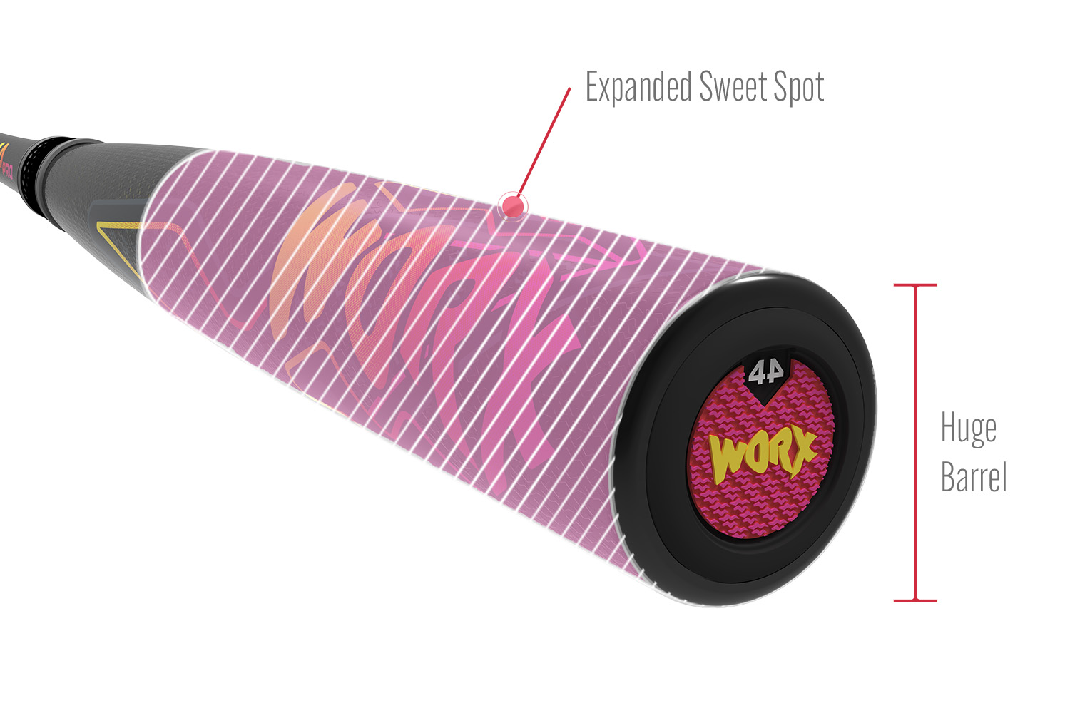 2026 THE WORX – Hybrid BBCOR Baseball Bat (-3) | 44 Pro